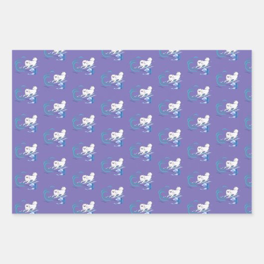3 vellen Samoyed Design Gift Wrap Set (Voorkant 3)