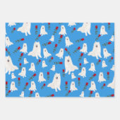 3 vellen Samoyed Design Gift Wrap Set (Voorkant)