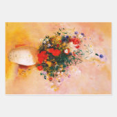 3 vellen van  bloemen inpakpapier (Voorkant 2)