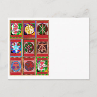 3 Verkoop Karuna Reiki Verwarmend Symbool art Gift Briefkaart
