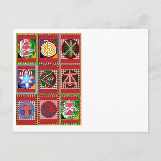 3 Verkoop Karuna Reiki Verwarmend Symbool art Gift Briefkaart (Voorkant)