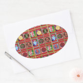 3 Verkoop Karuna Reiki Verwarmend Symbool art Gift Ovale Sticker (Envelop)