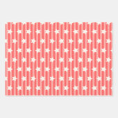 3 Verpakkende Document Bladen  Amerikaanse kleuren Inpakpapier Vel (Voorkant 3)