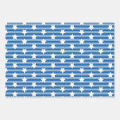 3 Verpakkende Document Bladen  Amerikaanse kleuren Inpakpapier Vel (Voorkant 2)