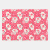 3 VerpakkingsValentijnsdag - Harten, Rozen en HOUD Inpakpapier Vel (Voorkant 3)