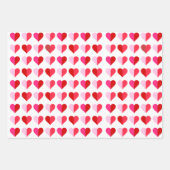 3 VerpakkingsValentijnsdag - Harten, Rozen en HOUD Inpakpapier Vel (Voorkant 2)