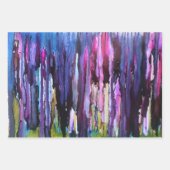 3 verschillende alcoholinkt schilderijen inpakpapier vel (Voorkant 2)