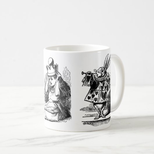 3 verschillende  Alice in Wonderland Afbeeldingen Koffiemok (Voorkant rechts)