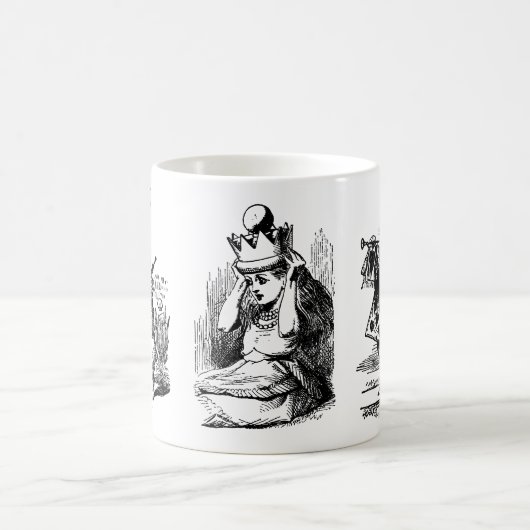 3 verschillende  Alice in Wonderland Afbeeldingen Koffiemok (Center)