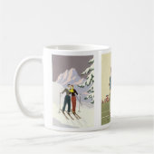 3 Verschillende  Art Deco Romantische Passen getro Koffiemok (Links)