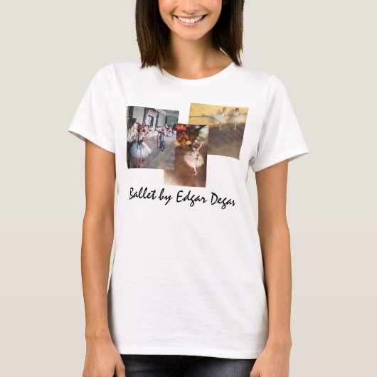 3 verschillende  balletkunst van Edgar Degas T-shirt (Voorkant)