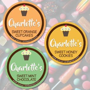 3 Verschillende cupcake Schattige baklabels Favor  Labels