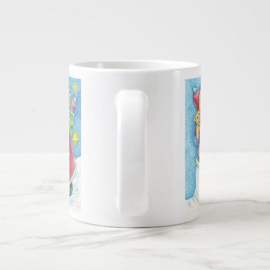 3 Verschillende Design voor kerstkerstkerstkerstke Grote Koffiekop (Achterkant)