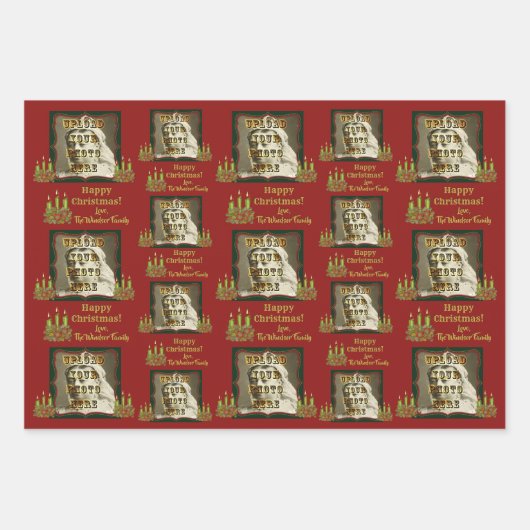 3 verschillende gepersonaliseerde Design van de Ke Inpakpapier Vel (Voorkant 2)