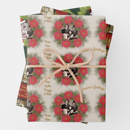 3 verschillende gepersonaliseerde Design van de Ke Inpakpapier Vel (In situ)