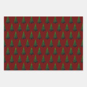 3 verschillende kerstwinterpatronen inpakpapier vel (Voorkant 2)