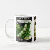 3 Verschillende Oude Zaadpakket Label Kunstontwerp Koffiemok (Links)