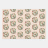 3 Verschillende paashaas lente tijd cadeau Inpakpapier Vel (Voorkant 3)