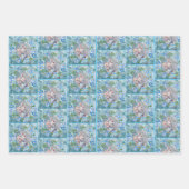 3 Verschillende paashaas lente tijd cadeau Inpakpapier Vel (Voorkant 2)