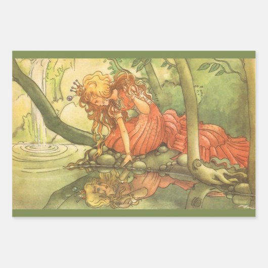 3 verschillende  prinses Fairy Tales Inpakpapier Vel (Voorkant 2)