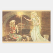 3 verschillende  prinses Fairy Tales Inpakpapier Vel (Voorkant)