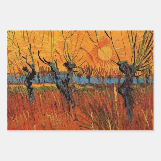 3 verschillende scènes met zonnen van Vincent van Inpakpapier Vel (Voorkant 3)