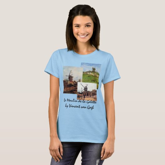 3 verschillende van Gogh Architectuur Windmill T-shirt (Voorkant volledig)
