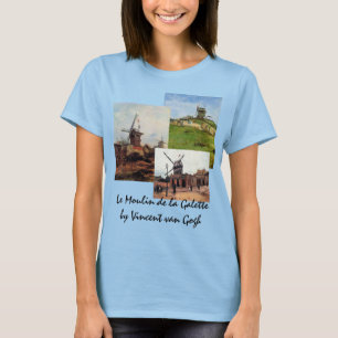 3 verschillende van Gogh  Architectuur Windmill T-shirt