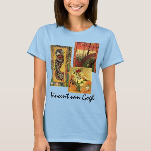 3 verschillende van Gogh  Japanse Fine Art T-shirt (Voorkant)