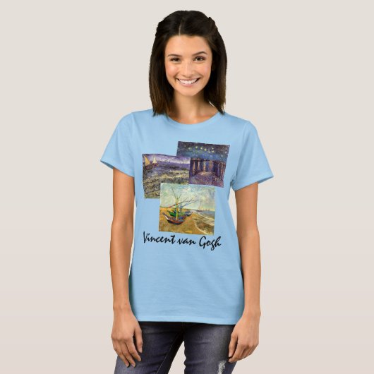 3 verschillende Vincent van Gogh  Maritime Art T-shirt (Voorkant volledig)