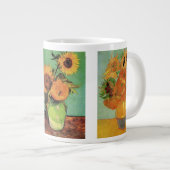 3 verschillende Vincent van Gogh Sunflower Paintin Grote Koffiekop (Voorkant rechts)