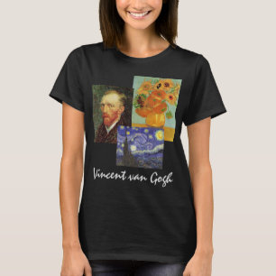3 verschillende Vintage Van Gogh beroemde kunstsch T-shirt