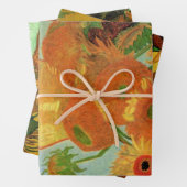 3 verschillende zonnebloemen Bloemen door Vincent Inpakpapier Vel (In situ)