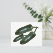 3 Verse groene Jalapeno Peppers Foto stilstaand Briefkaart (Staand voorkant)
