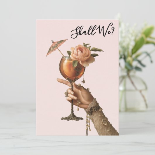 *~* 3 Versierde A101 Cocktail FOTO  AFGRADUATIEPAR Kaart (Staand voorkant)