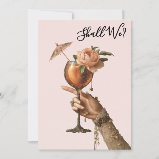 *~* 3 Versierde A101 Cocktail FOTO BACHELORETTE Kaart (Voorkant)
