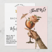 *~* 3 Versierde A101 Cocktail FOTO BACHELORETTE Kaart (Voorkant / Achterkant)