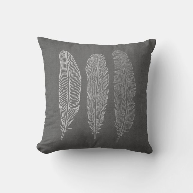 3 Veters op Gray Pillow Kussen (Voorkant)