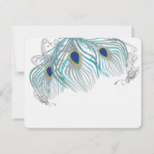 3 Veters Peacock Birds Wedding Response Kaart (Voorkant)