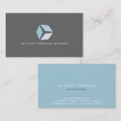 3 vierkanten Logo (grijs) Visitekaartje (Voorkant / Achterkant)