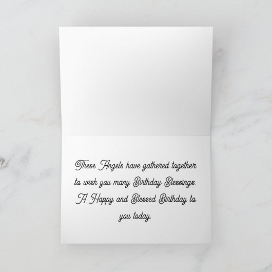 3 Vintage Engelen Verjaardagskaart Kaart (Binnen)