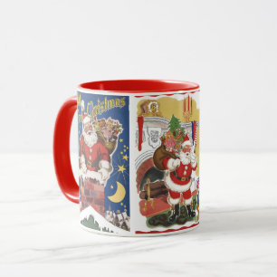 3 Vintage Kerstmannen uit Twas Night Before Christ Mok
