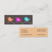 3 Visitekaartje vogels (Voorkant / Achterkant)