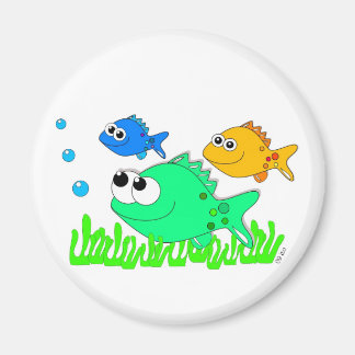 3 vissen in zeegras magneet