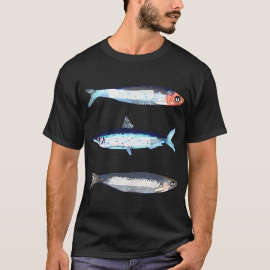 3 vissen t-shirt (Voorkant)