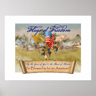 "3 Vlaggen van Vrijheid" Waardeposter Poster