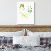 3 vlinders wanddecoratie - Gewikkelde Canvas (Insitu (Slaapkamer))