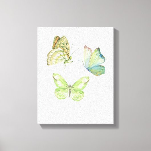 3 vlinders wanddecoratie - Ingepakt canvas (Voorkant)