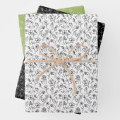 3 Vloerbladen van ASL - wit, rug en groen Inpakpapier Vel (In situ)