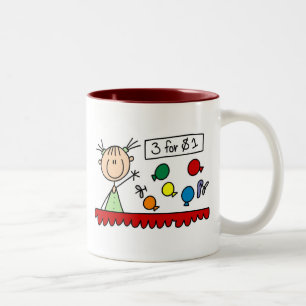 3 voor $1 Beurs Stokpoppetje Mok